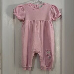 Healthtex Baby Girl Pink Romper Puffed Sleeves